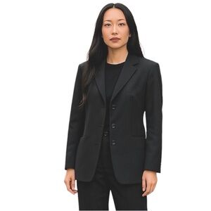 BCBG 3-Button Front Black Blazer Corpcore Dark Acadamia Size 6 Goth clas…